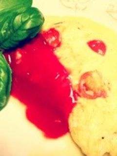 トマトとバシルのチーズオムレツ-レシピのメイン写真