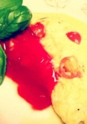 トマトとバシルのチーズオムレツ-レシピのメイン写真