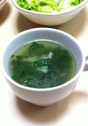 モロヘイヤとえのきの中華スープ♪-レシピのメイン写真