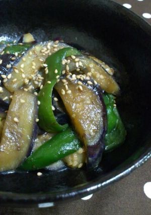 母の味＊美味しい茄子とピーマンの味噌炒め-レシピのメイン写真