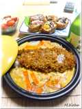 タジン鍋で作るカツ卵とじ