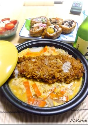 タジン鍋で作るカツ卵とじ-レシピのメイン写真