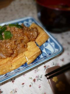 手作り生あつあげの肉みそかけ-レシピのメイン写真