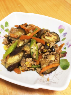 旨い~♪なすとおくらの夏野菜挽肉炒め☆-レシピのメイン写真