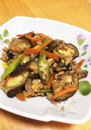 旨い～♪なすとおくらの夏野菜挽肉炒め☆-レシピのメイン写真