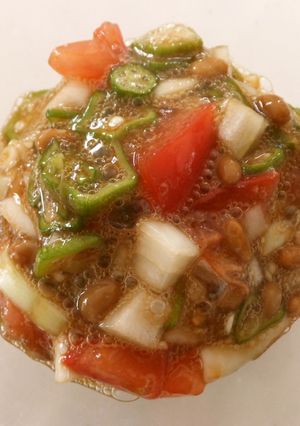 夏にピッタリ！ねばねばトマトの麺つゆ和え-レシピのメイン写真