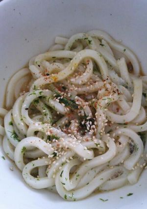 釜たまうどんには青のり！-レシピのメイン写真