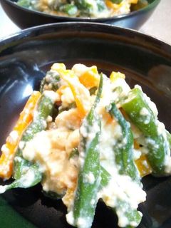 いんげんとにんじんの白あえ-レシピのメイン写真