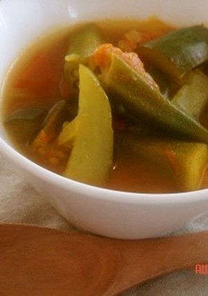 きゅうりが決めて!夏野菜のスープカレー-レシピのメイン写真