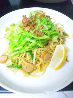 夏のさっぱりカレー焼きそば!-レシピのメイン写真