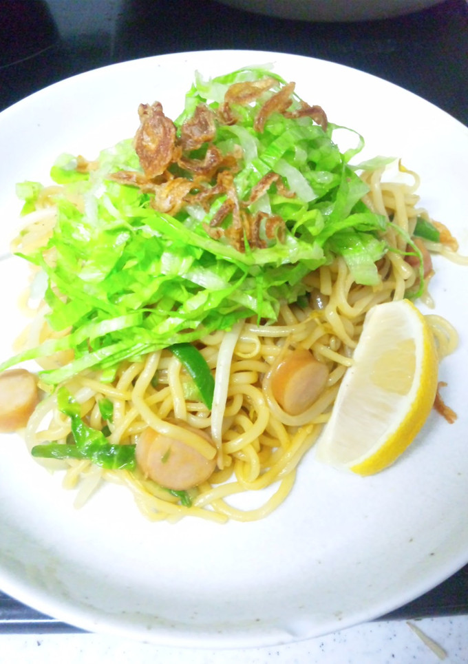 夏のさっぱりカレー焼きそば！-レシピのメイン写真
