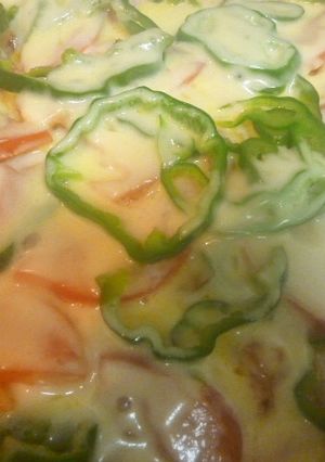 べーこんＤＥ残り野菜のフライパンピザ♪-レシピのメイン写真