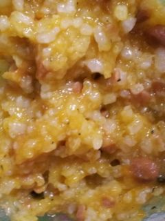 離乳食☆お粥を美味しく!カボチャ納豆粥-レシピのメイン写真