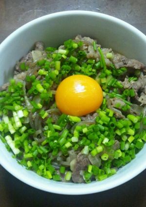 我が家の葱玉牛丼-レシピのメイン写真