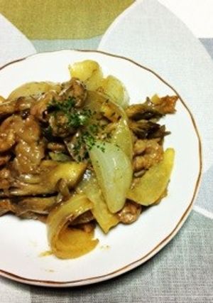 簡単！豚こま肉のオイスターマヨ炒め-レシピのメイン写真