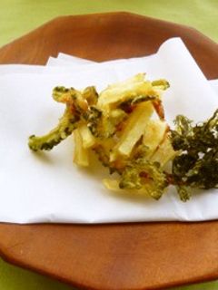 ゴ—ヤとじゃがいものかき揚げ-レシピのメイン写真