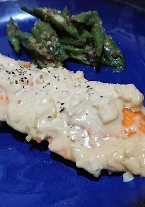 鮭のねぎ味噌マヨ焼き-レシピのメイン写真