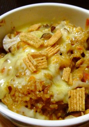 カレーの残りでサッサとチーズドリア！-レシピのメイン写真