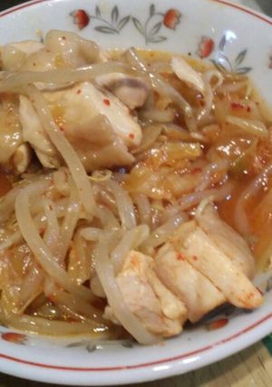 レンジでチン☆簡単鶏肉キムチ煮-レシピのメイン写真