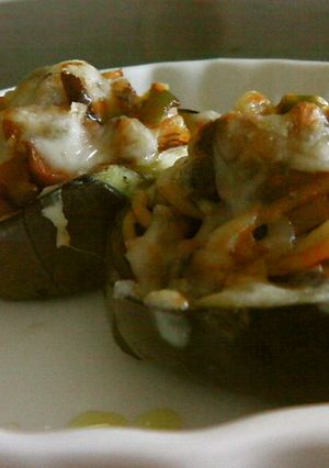 茄子ボートのナポリタンチーズ焼き★-レシピのメイン写真