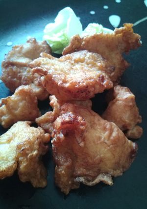 桃缶で！やわらか〜！！鶏胸肉の唐揚げ-レシピのメイン写真