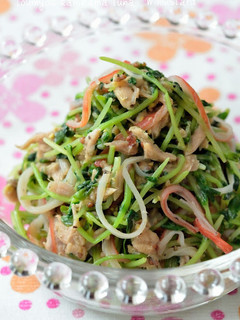 豆苗*カニカマ*ツナのWマスタード和え-レシピのメイン写真