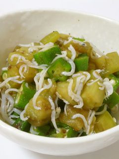 夏野菜としらすの和えもの-レシピのメイン写真