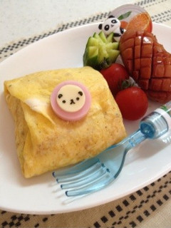 子どものお昼に!茶巾オムライス-レシピのメイン写真