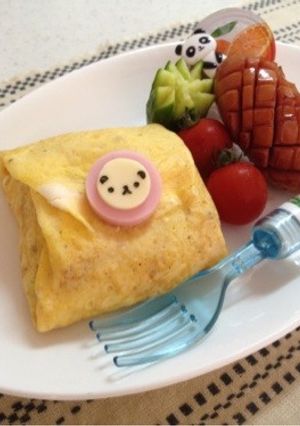 子どものお昼に！茶巾オムライス-レシピのメイン写真
