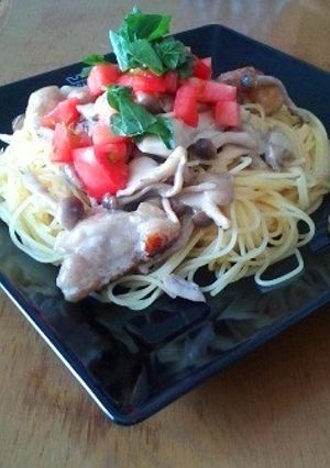 鶏肉とキノコのクリームパスタ-レシピのメイン写真