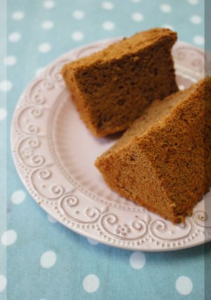 *爽やか チョコミント・シフォンケーキ♪-レシピのメイン写真