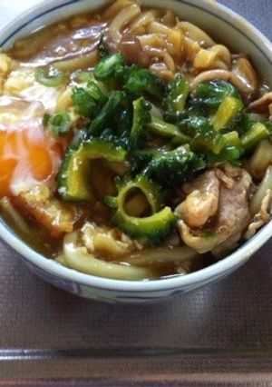 夏限定‼ ゴーヤカレーうどん-レシピのメイン写真
