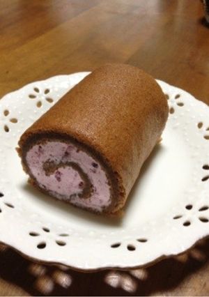 ココアとラズベリーのロールケーキ☆-レシピのメイン写真