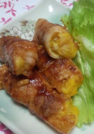 かぼちゃの肉巻き☆ケチャ＆ソース-レシピのメイン写真