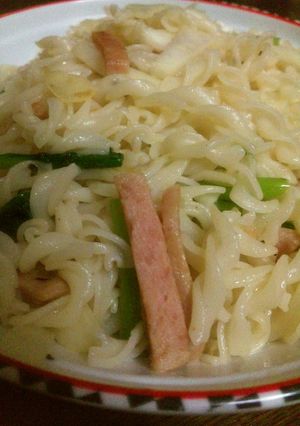 米パスタで作る、スパム＆カブのパスタ-レシピのメイン写真