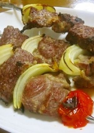 牛肉の串焼き☆お家でバーベキュー気分-レシピのメイン写真