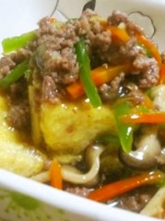 揚げだし豆腐の肉そぼろあんかけ-レシピのメイン写真