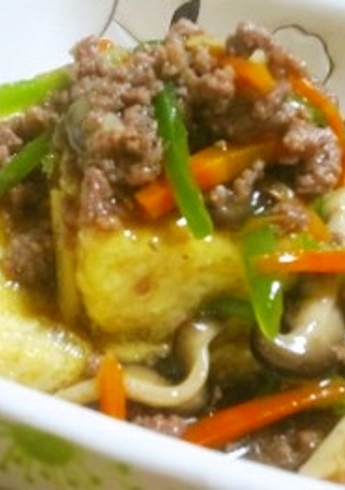 揚げだし豆腐の肉そぼろあんかけ-レシピのメイン写真