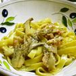 生パスタで!きのこクリームパスタ