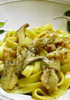 生パスタで！きのこクリームパスタ-レシピのメイン写真