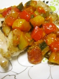 鶏肉のソテー・野菜一杯のトマトソース-レシピのメイン写真