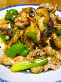 豚肉とナスとピーマンのピリ辛炒め-レシピのメイン写真