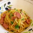 合鴨ロース スモークの味噌クリームパスタ