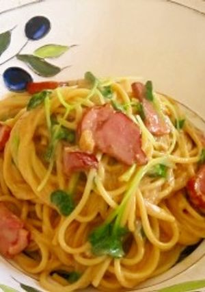 合鴨ロース スモークの味噌クリームパスタ-レシピのメイン写真