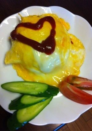 パパでもできる☆残りカレーでオムライス☆-レシピのメイン写真