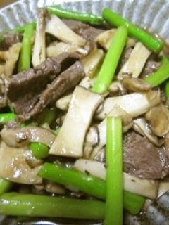 きのこと牛肉のオイスターソース炒め-レシピのメイン写真