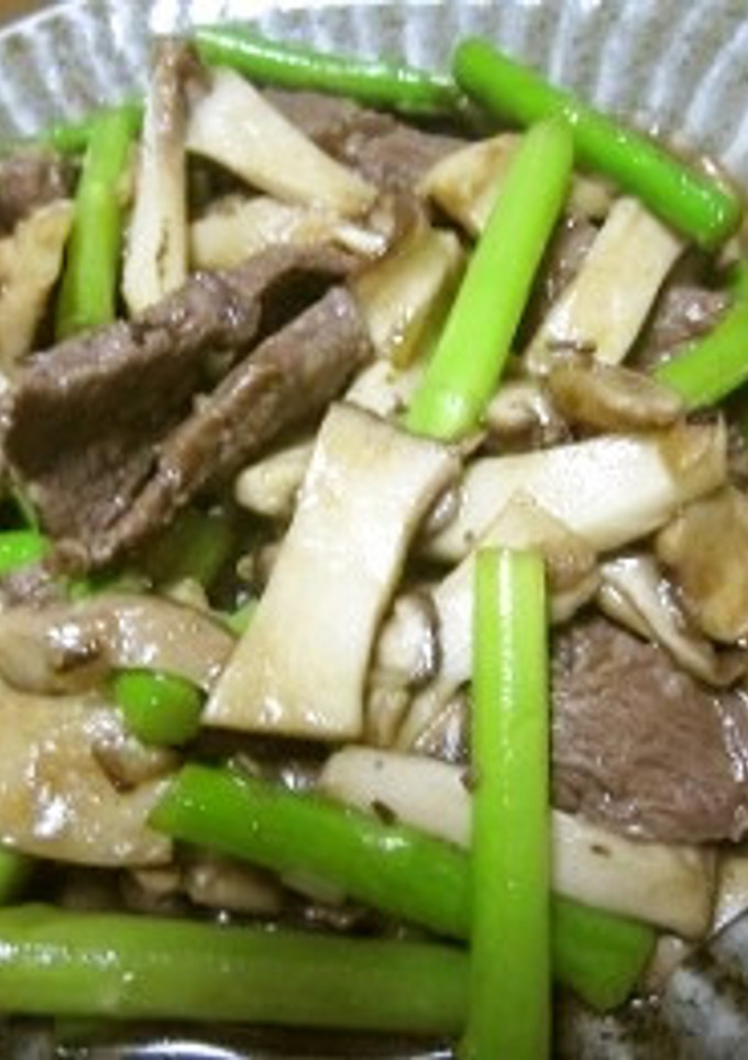 きのこと牛肉のオイスターソース炒め-レシピのメイン写真
