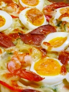 簡単!スパゲッティーで作るエビグラタン★-レシピのメイン写真