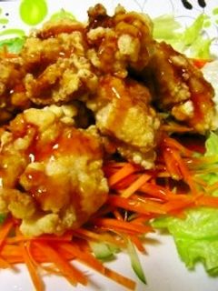 酢豚の素で簡単!鶏唐揚げの甘酢がけ-レシピのメイン写真