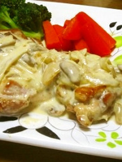 鶏モモ肉のソテー クリームソースがけ★-レシピのメイン写真